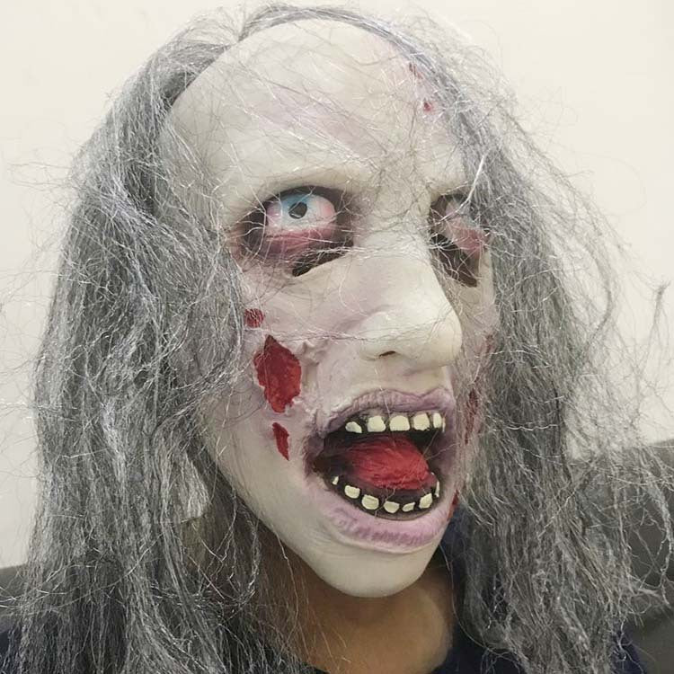 Accessorio di Halloween: maschera spaventosa di zombie