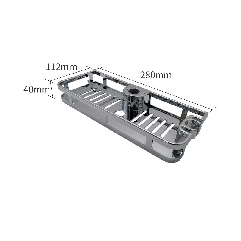 Round shower rod rack