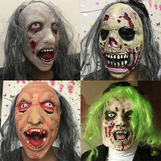 Halloween gruseliger Zombie-Kopfschmuck