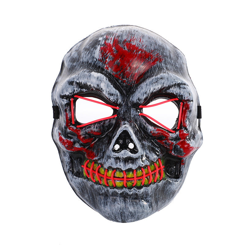 Masque Lumineux à LED pour Halloween, Crâne Horreur