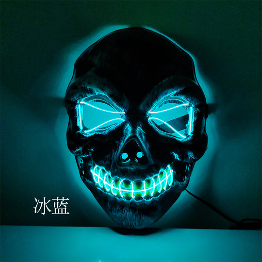 Masque Lumineux à LED pour Halloween, Crâne Horreur