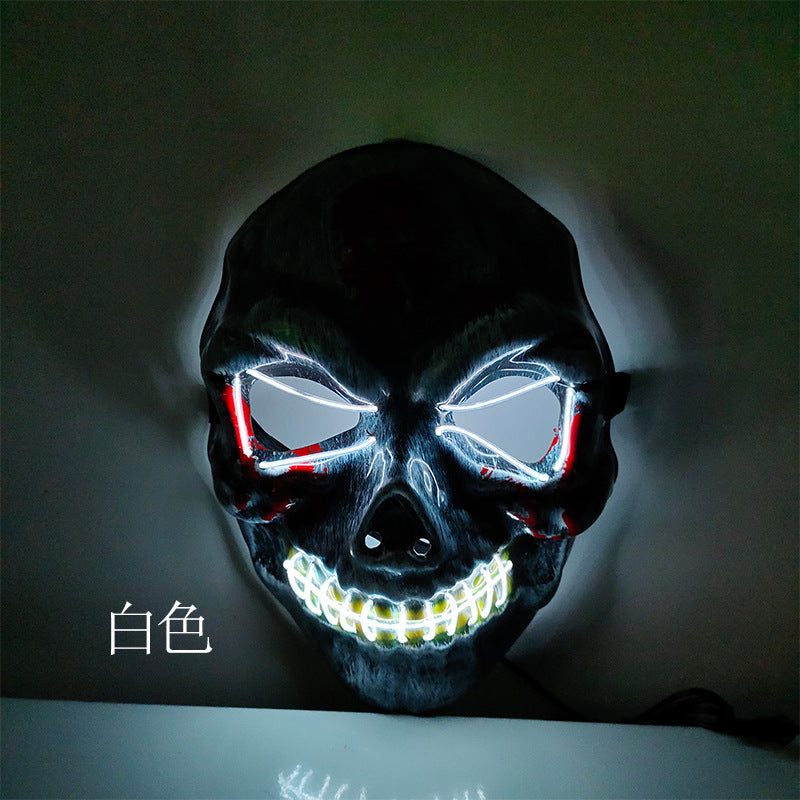 Maschera Luminosa a LED con Teschio per Halloween