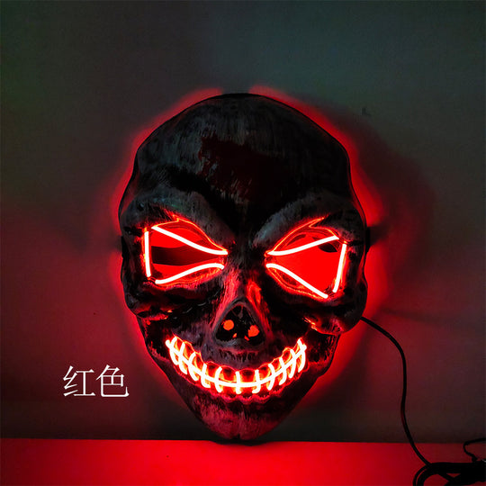 Masque Lumineux à LED pour Halloween, Crâne Horreur