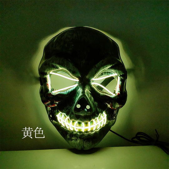 Maschera Luminosa a LED con Teschio per Halloween