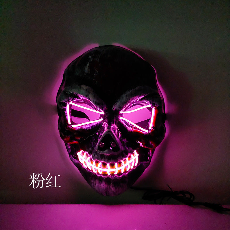 Maschera Luminosa a LED con Teschio per Halloween