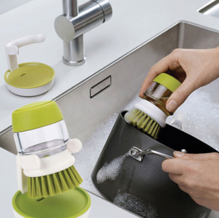 Dishwashing And Pot Washing Brush With Liquid Soap For Tableware