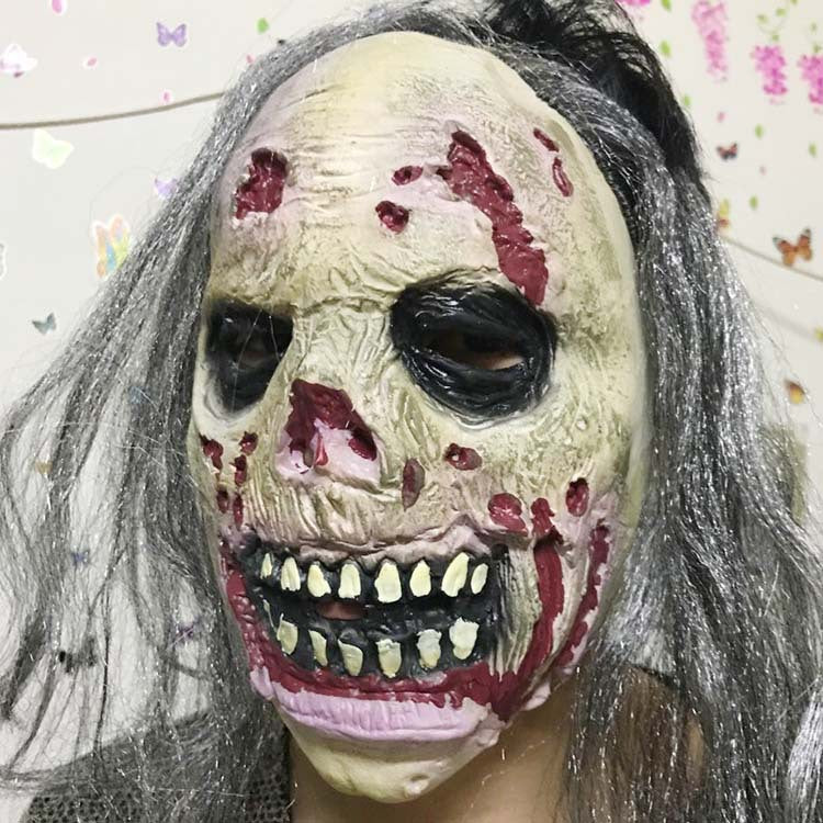 Accessorio di Halloween: maschera spaventosa di zombie