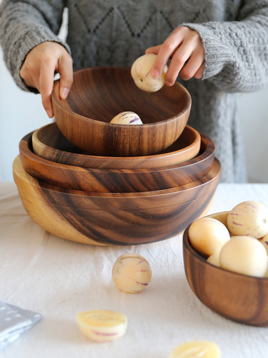 Bol en bois d'acacia, vaisselle en bois