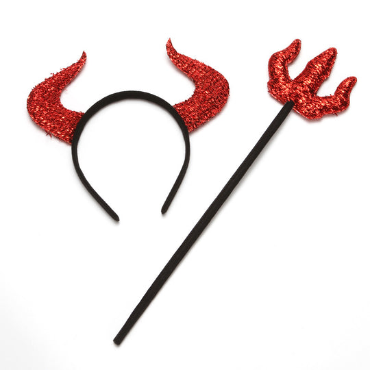 Halloween Kopfschmuck mit Horn- und Gabel-Design