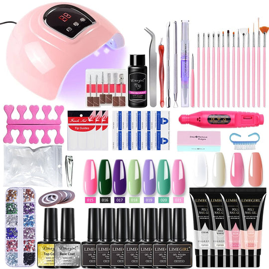 Kit de Gel pour Ongles avec Lampe UV de 54W