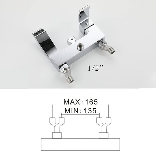 Wandmontierte Badewannenarmatur Duschset