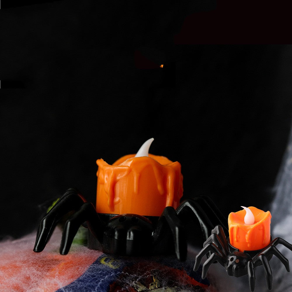 Atmosphère Festivalière d'Halloween Bougeoirs Ornementaux Créatifs à l'Effigie d'une Araignée