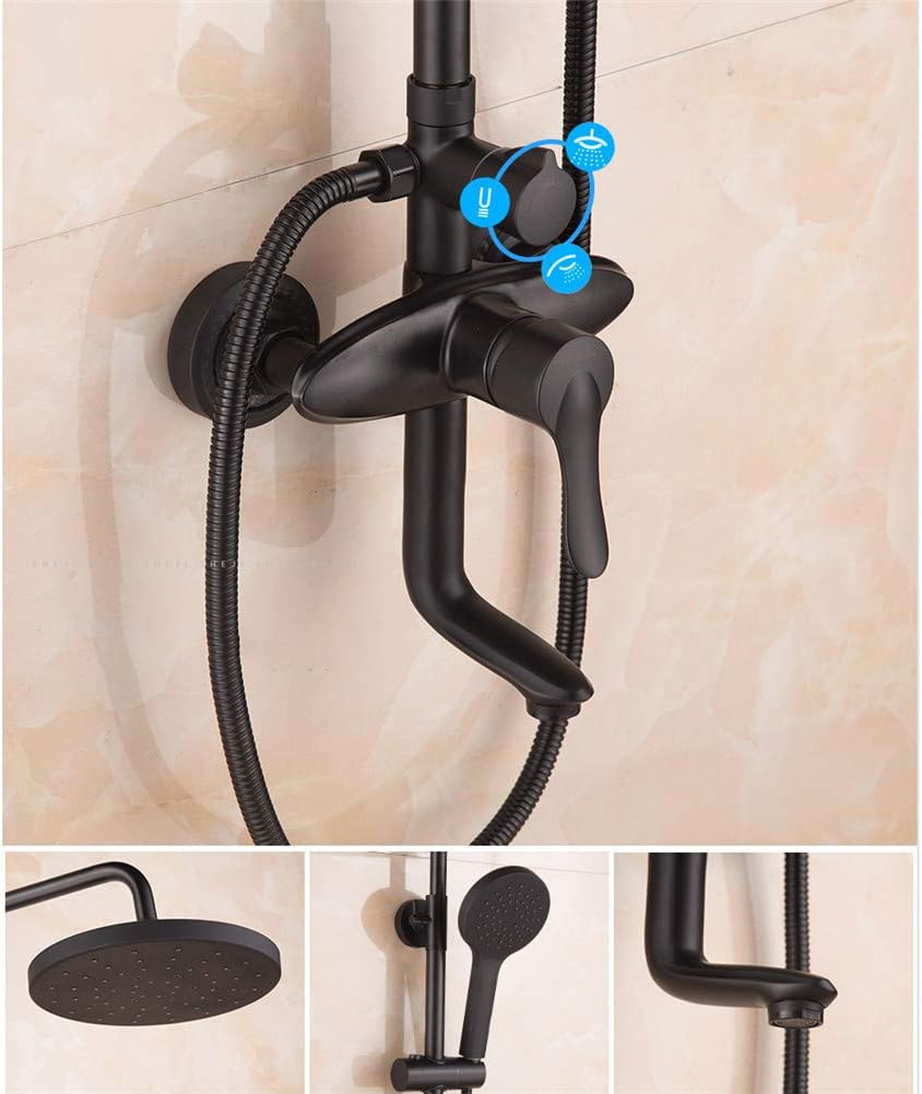 New Black Shower Set