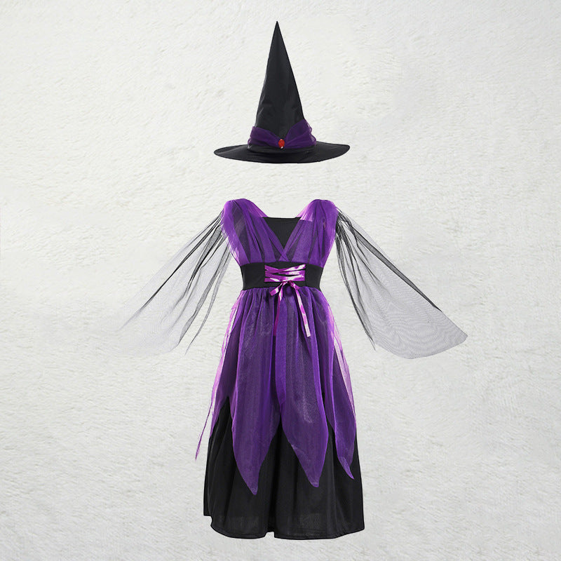 Costume da strega per bambini per Halloween