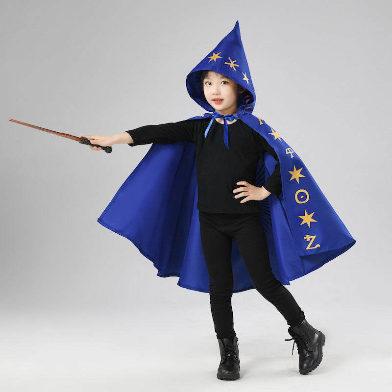 Cappe de Sorcier d'Halloween pour Enfants, Tenue pour Fête de Rassemblement