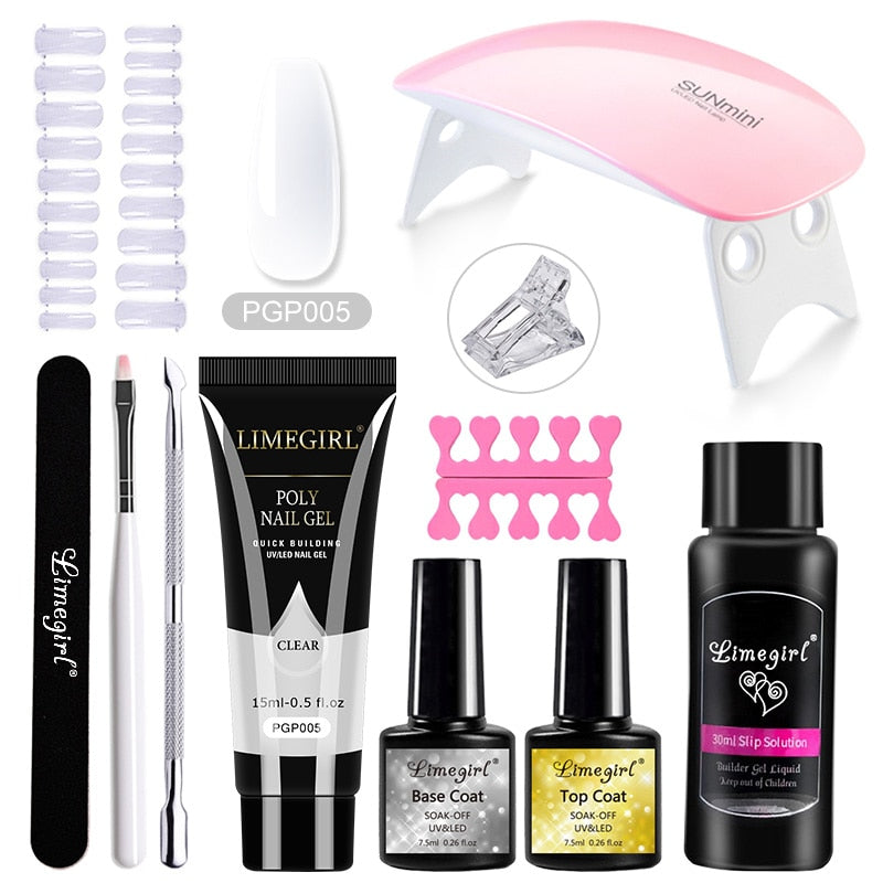 Kit de Gel pour Ongles avec Lampe UV de 54W