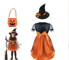 Costume da strega per bambini per Halloween