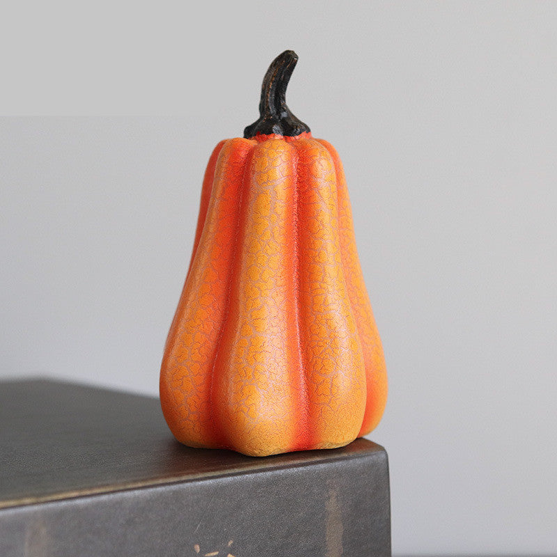 Nouvelle Lanterne Citrouille d'Halloween: Lampe à Bougie LED en Résine Imitation Citrouille