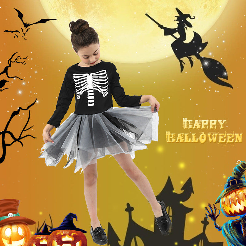 Costume d'Halloween Enfant Costume Cosplay Performance Robe d'Halloween