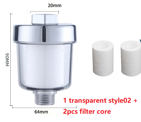 Silberner Duschfilter