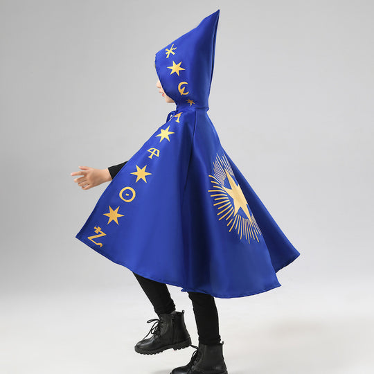 Cappotto di Halloween per Bambini Stregone, Vestito per Festa di Raduno