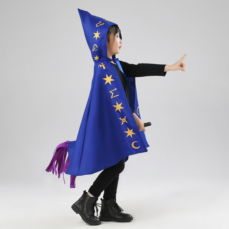 Halloween Children's Cloak Wizard Wizard Party Gathering Clothes Dress Up