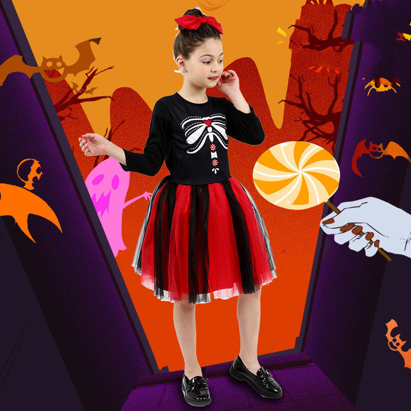 Costume d'Halloween Enfant Costume Cosplay Performance Robe d'Halloween