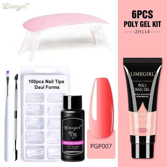 Kit de Gel pour Ongles avec Lampe UV de 54W